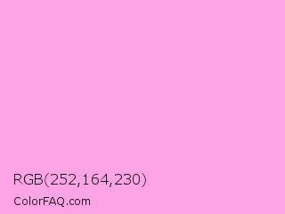 RGB 252,164,230 Color Image