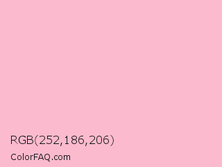 RGB 252,186,206 Color Image