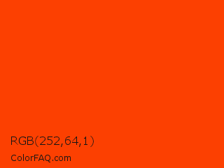 RGB 252,64,1 Color Image