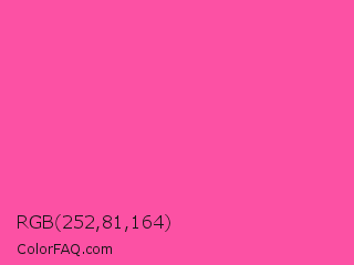 RGB 252,81,164 Color Image
