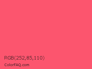 RGB 252,85,110 Color Image