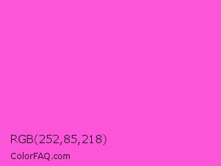 RGB 252,85,218 Color Image