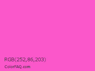 RGB 252,86,203 Color Image