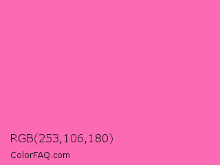 RGB 253,106,180 Color Image