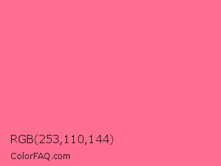 RGB 253,110,144 Color Image