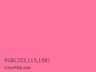 RGB 253,115,158 Color Image