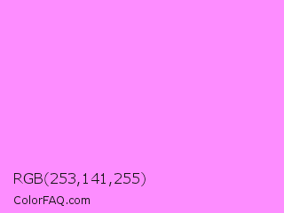 RGB 253,141,255 Color Image