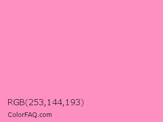 RGB 253,144,193 Color Image