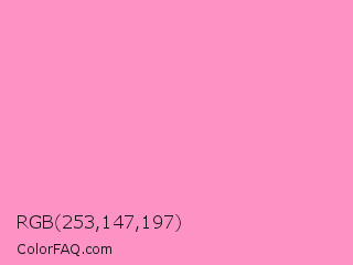 RGB 253,147,197 Color Image