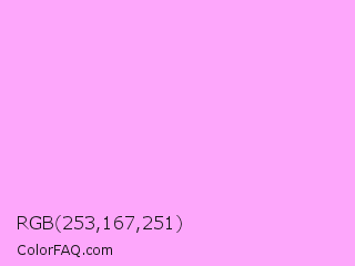 RGB 253,167,251 Color Image