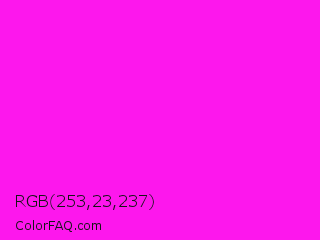RGB 253,23,237 Color Image