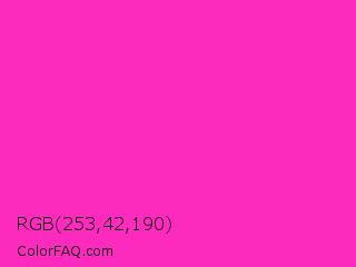 RGB 253,42,190 Color Image