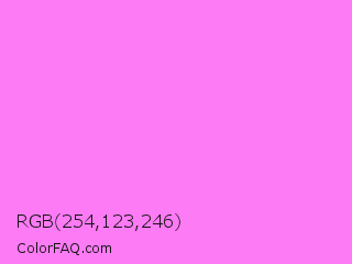 RGB 254,123,246 Color Image