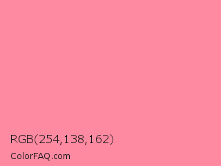 RGB 254,138,162 Color Image