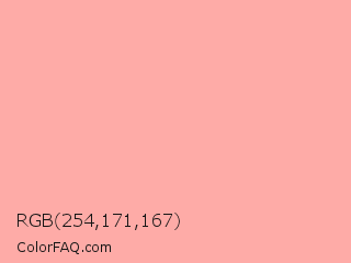 RGB 254,171,167 Color Image