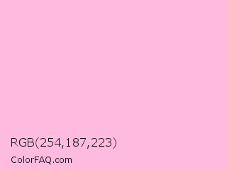 RGB 254,187,223 Color Image