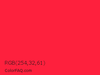 RGB 254,32,61 Color Image