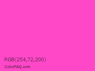 RGB 254,72,200 Color Image