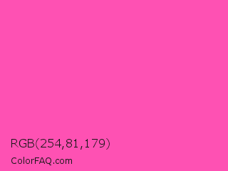 RGB 254,81,179 Color Image