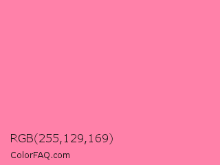RGB 255,129,169 Color Image