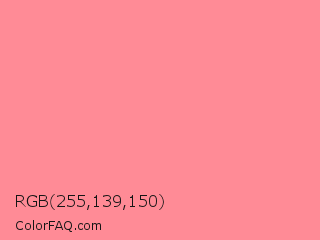 RGB 255,139,150 Color Image