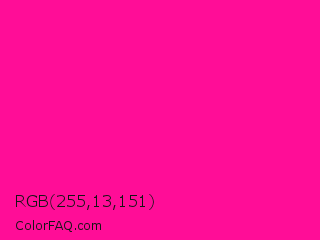 RGB 255,13,151 Color Image