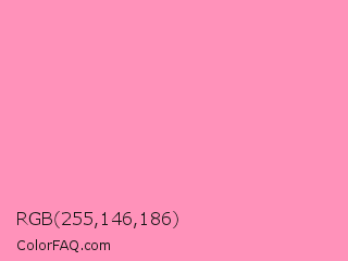 RGB 255,146,186 Color Image