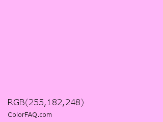 RGB 255,182,248 Color Image