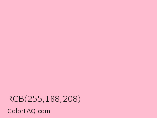 RGB 255,188,208 Color Image