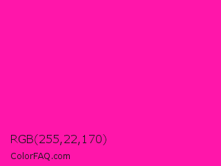 RGB 255,22,170 Color Image
