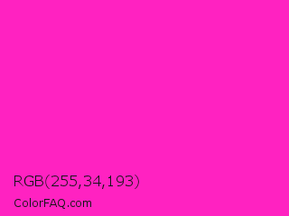 RGB 255,34,193 Color Image