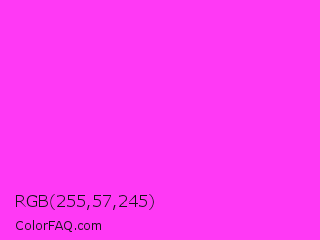 RGB 255,57,245 Color Image