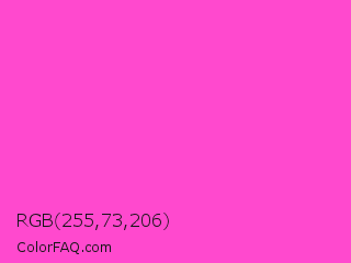 RGB 255,73,206 Color Image