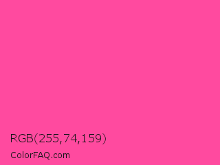 RGB 255,74,159 Color Image