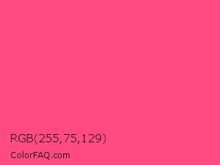 RGB 255,75,129 Color Image
