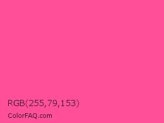 RGB 255,79,153 Color Image