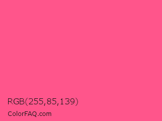 RGB 255,85,139 Color Image