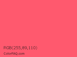 RGB 255,89,110 Color Image