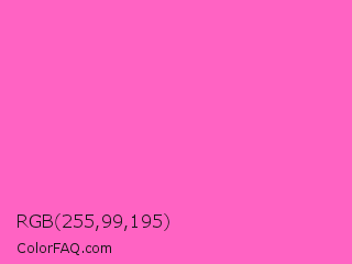 RGB 255,99,195 Color Image