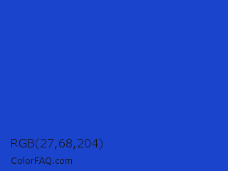 RGB 27,68,204 Color Image