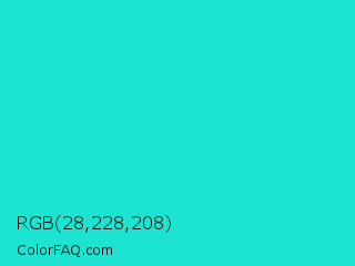 RGB 28,228,208 Color Image
