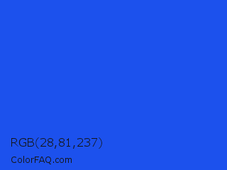 RGB 28,81,237 Color Image