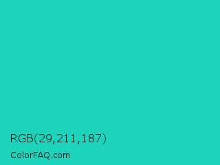 RGB 29,211,187 Color Image