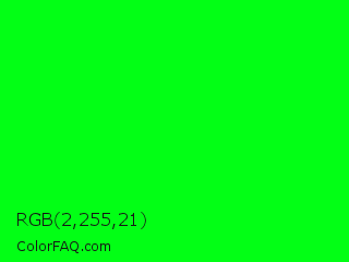 RGB 2,255,21 Color Image