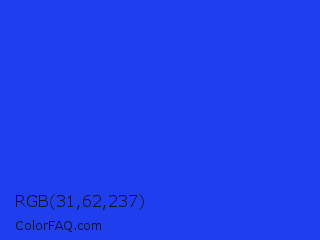 RGB 31,62,237 Color Image