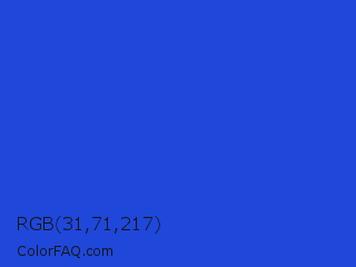 RGB 31,71,217 Color Image
