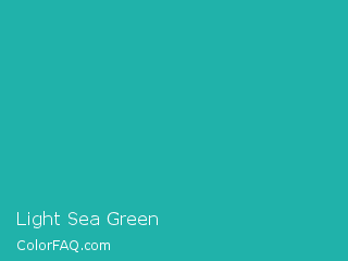 RGB 32,178,170 Light Sea Green Color Image