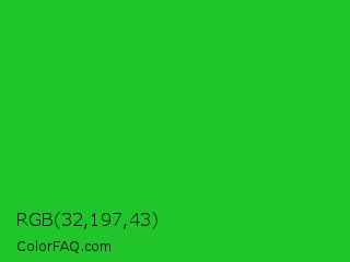 RGB 32,197,43 Color Image