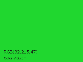 RGB 32,215,47 Color Image