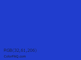 RGB 32,61,206 Color Image
